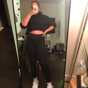 Black knit turtleneck cropped sweater BOGO 50% off